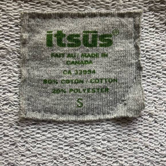 Sweatshirt Material Grey Tank Top Size Small - Picture 5 of 9